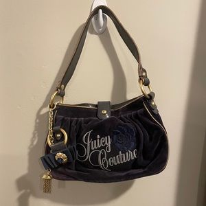 Juicy Couture Navy Velour Bag
